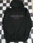 Black on Black (new logo) hooded sweatshirt