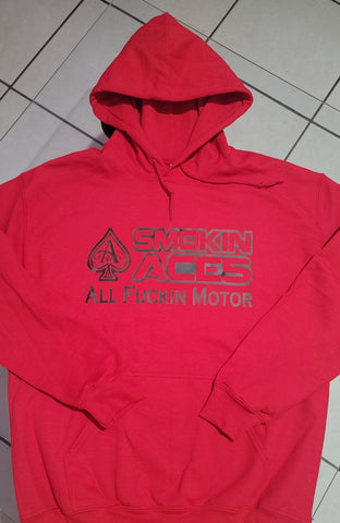 Smokin Aces Hoodie Red / Black letters